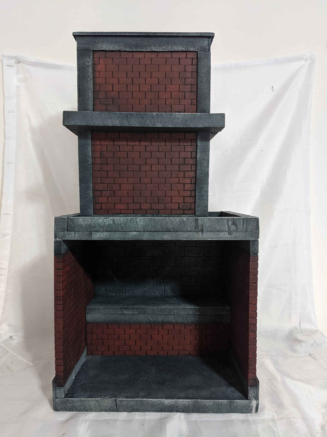 One of a kind 2 piece rooftop tower action figure display diorama