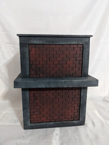 One of a kind 2 piece rooftop tower action figure display diorama