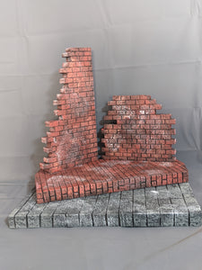 Ikea Detolf 3 PiecebModular Colapsed Brick Building Display Diorama