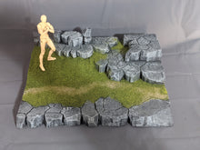 Load image into Gallery viewer, IKEA Detolf Stone and Grass Action Figure Display Diorama
