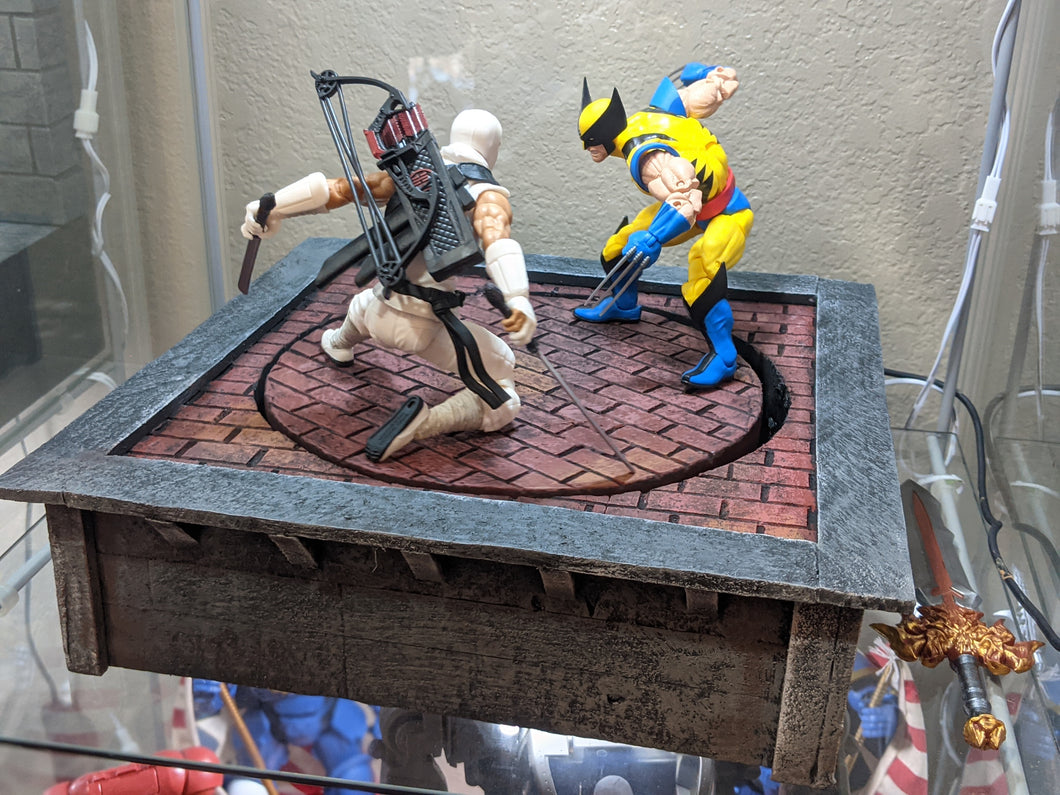 Rotating Rooftop Action Figure Display Diorama