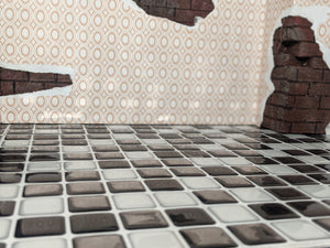 Ikea Detolf Tiled Floor and Brick Wall Action Figure Display Diorama