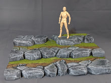 Load image into Gallery viewer, IKEA Detolf 3 Tiered Earth and Stone Action Figure Display Diorama
