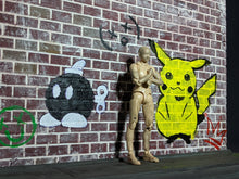 Load image into Gallery viewer, Ikea Detolf Graffiti Brick Wall Backdrop Display Diorama
