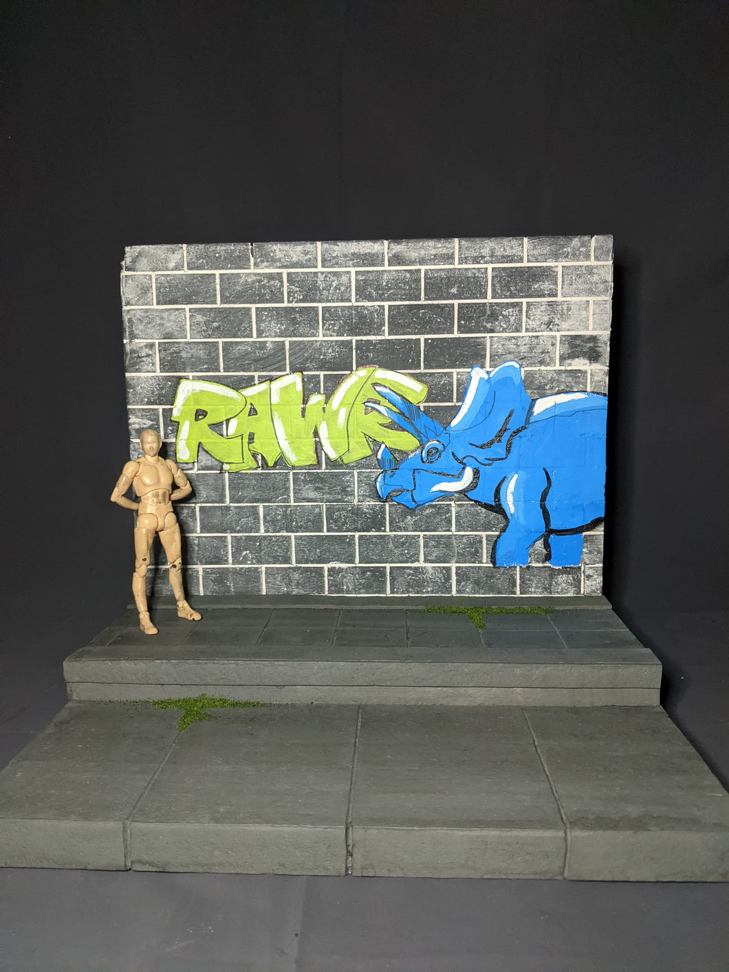 IKEA Detolf City Street with Graffiti Action Figure Display Diorama