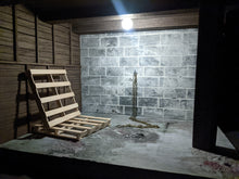 Load image into Gallery viewer, Ikea Detolf Basement/Cellar with Light Action Figure Display Diorama

