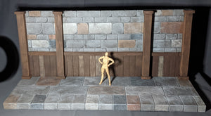 Mythic Legions Style Tavern Hallway Action Figure Display Diorama